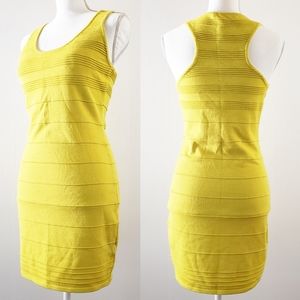 Forever 21 Bodycon Dress Sleeveless Yellow L